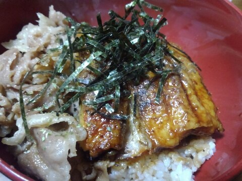 疲れた時に食べたい…うな牛どん